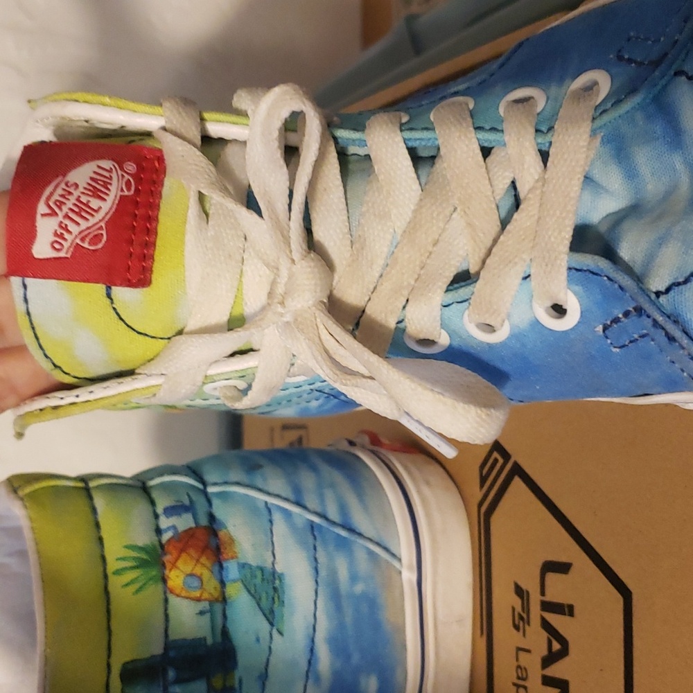 VANS Unisex SPONGEBOB SHOES 5.5 MENS 7 WOMENS - Picture 8 of 11